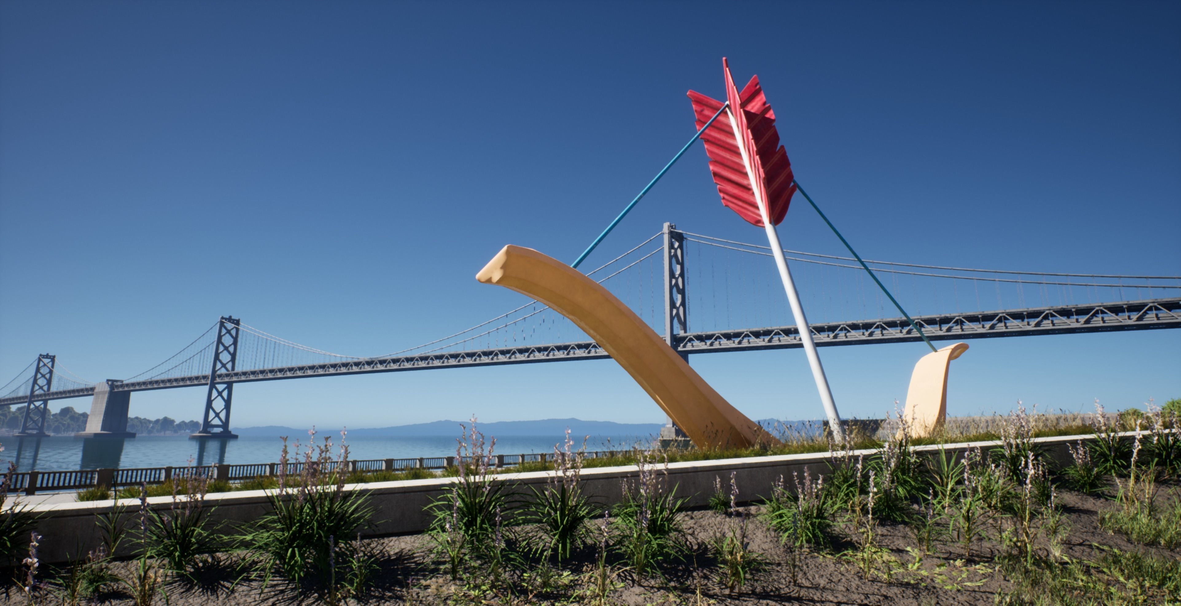 3D model San Francisco - Oakland Bay Bridge 3D Model with Textures VR ...