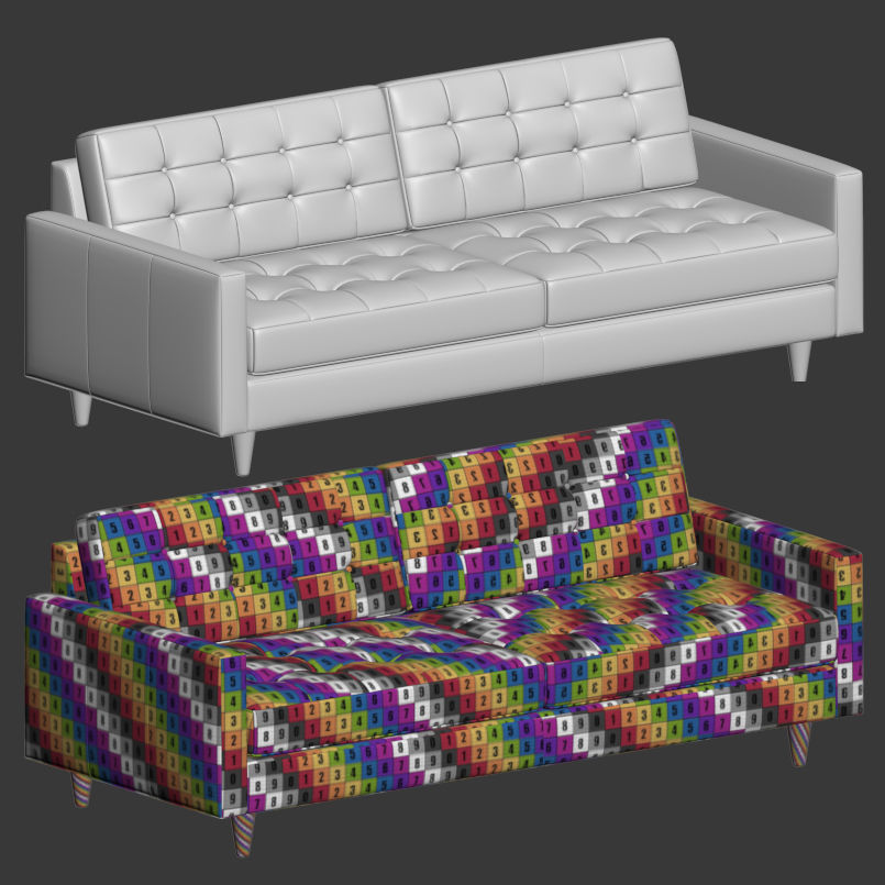 Eliot Leather Sofa Joybird 3D model CGTrader