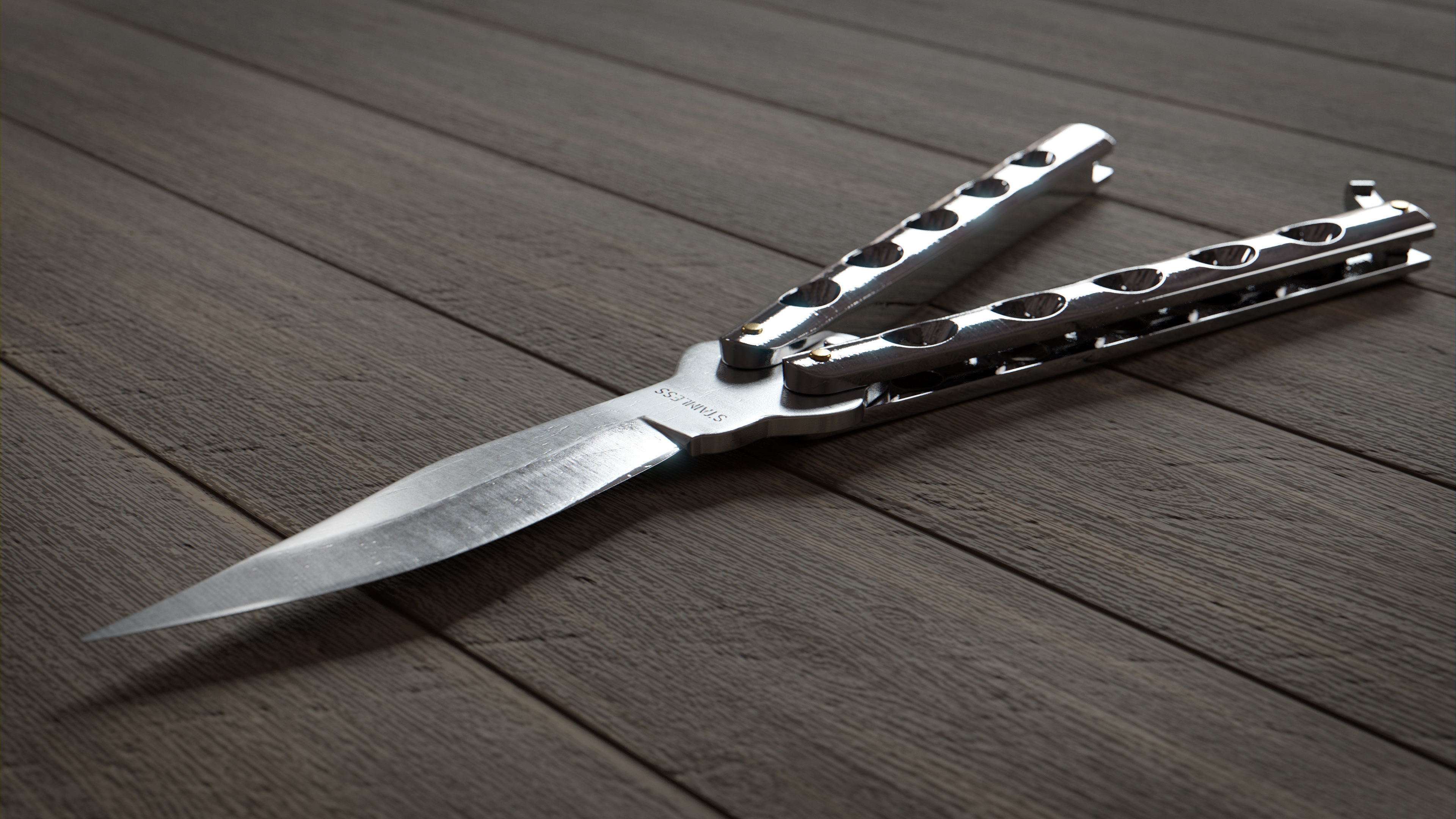 Butterfly knife 3D model CGTrader