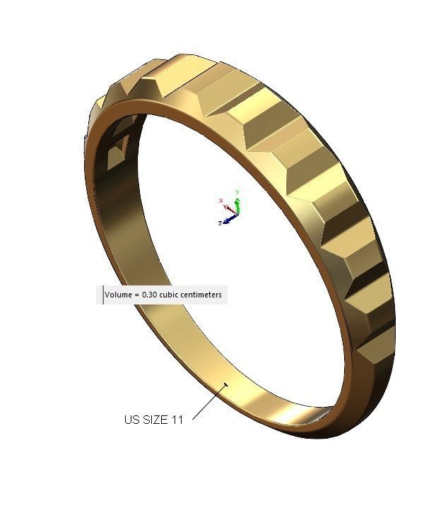 Triangular knurl tapered band 3D model 3D printable CGTrader