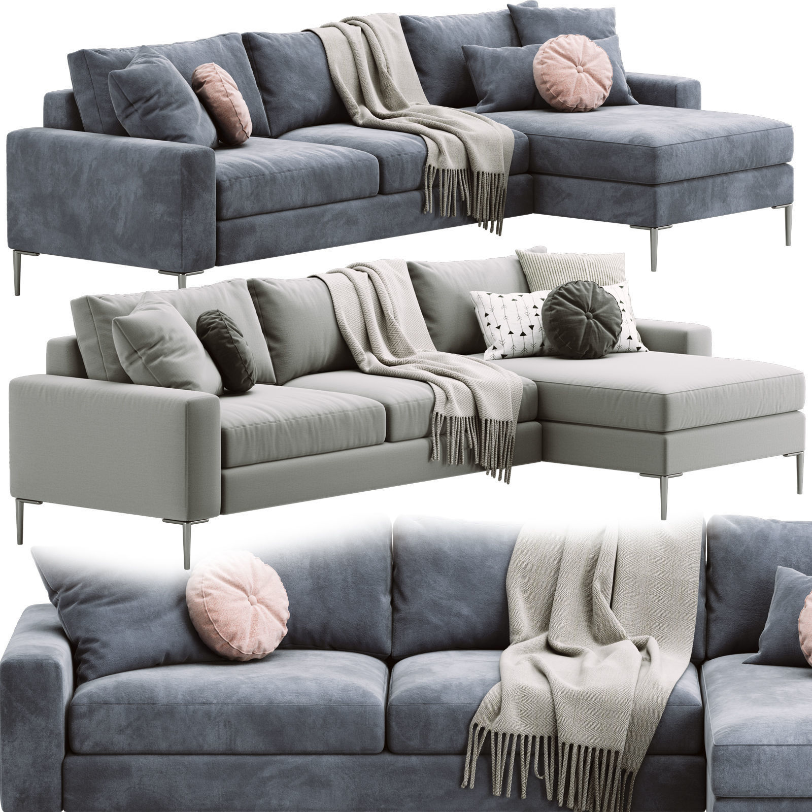 Sofa Nova Article 3D model MAX OBJ FBX DWG MAT