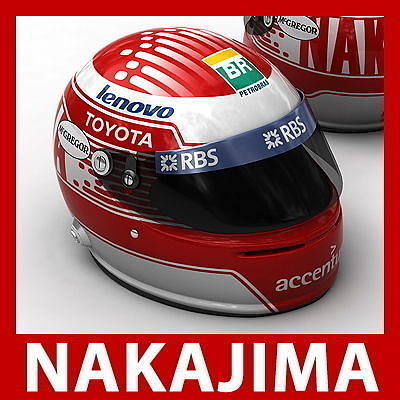 Helmet F1 2009 Kazuki Nakajima 3D model