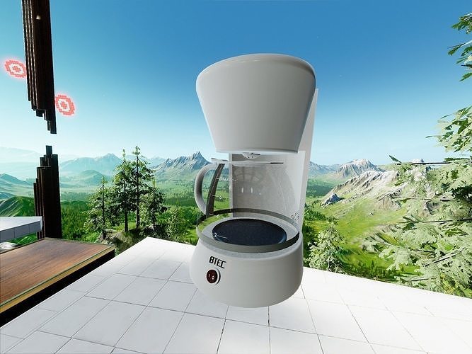 VR Ready - Coffee Maker with Pot 3D model