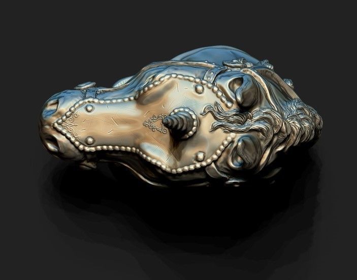 Statue unicorn head free 3D model CGTrader