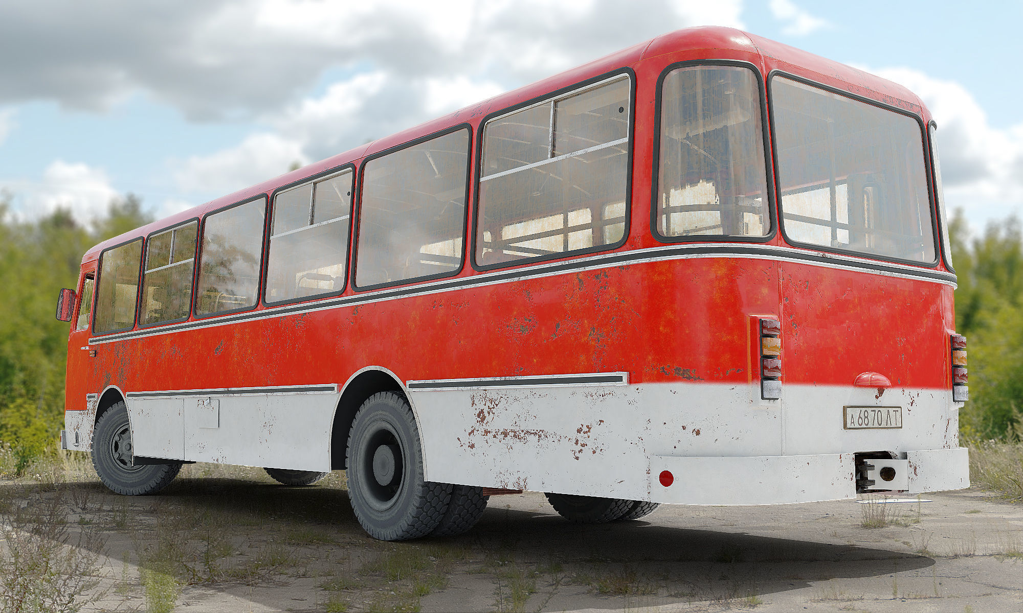 3D model Bus LiAZ-677 VR / AR / low-poly | CGTrader