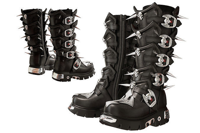 HIGH BOOT METALLIC M-755-C1 3D model