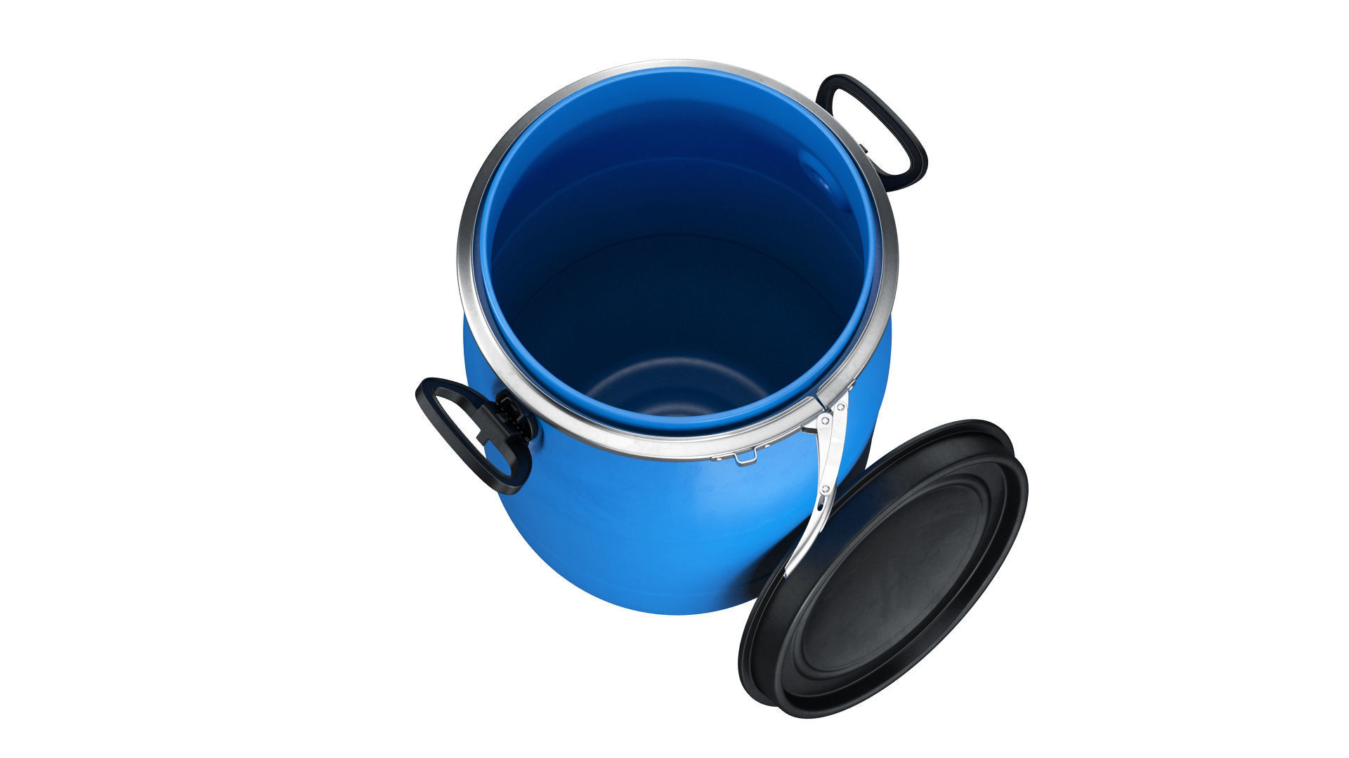 Plastic Barrel With Lid And Handles 3D Model CGTrader Plastic barrel with lid and handles 3d model cgtrader