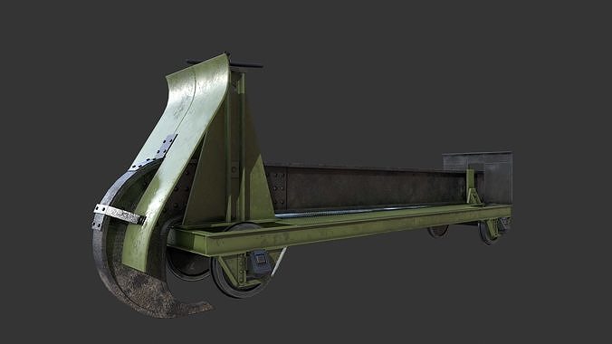 3D model Railroad plough VR / AR / lowpoly CGTrader
