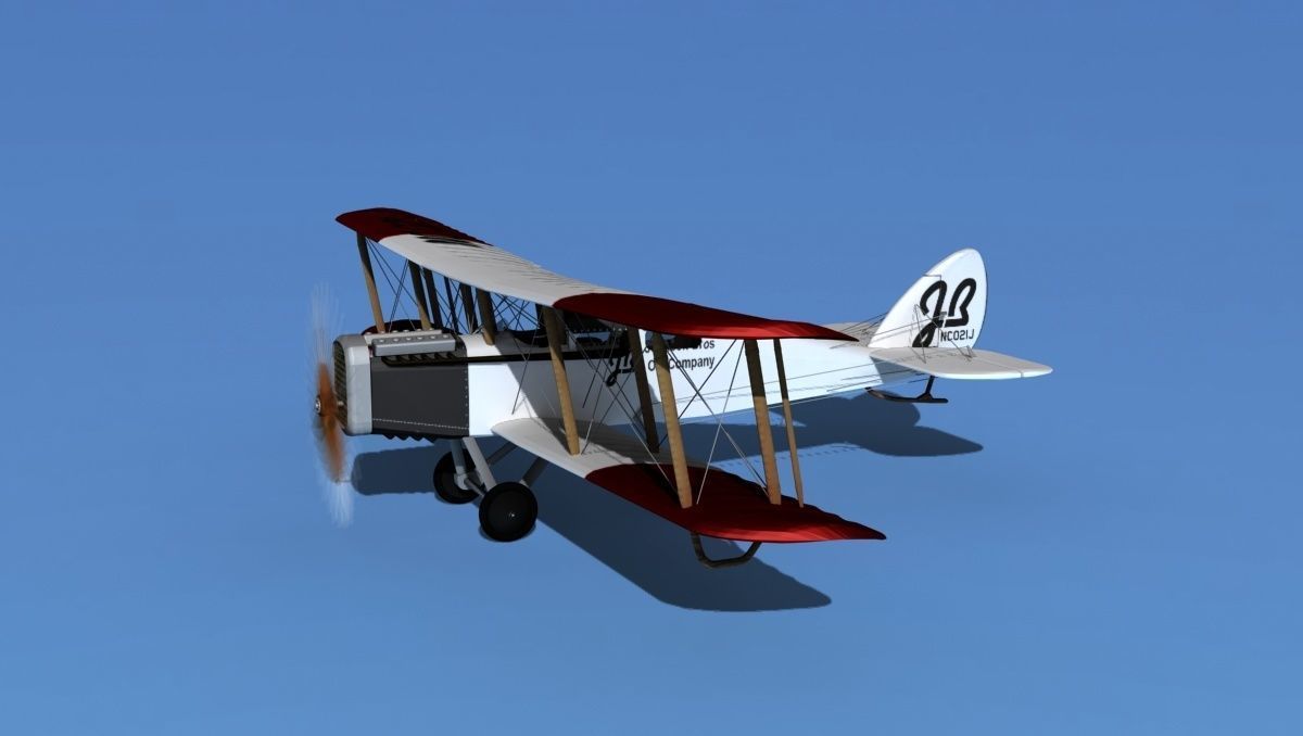 Airco DH4 V01 Johnson Bros Oil Co 3D model animated rigged CGTrader