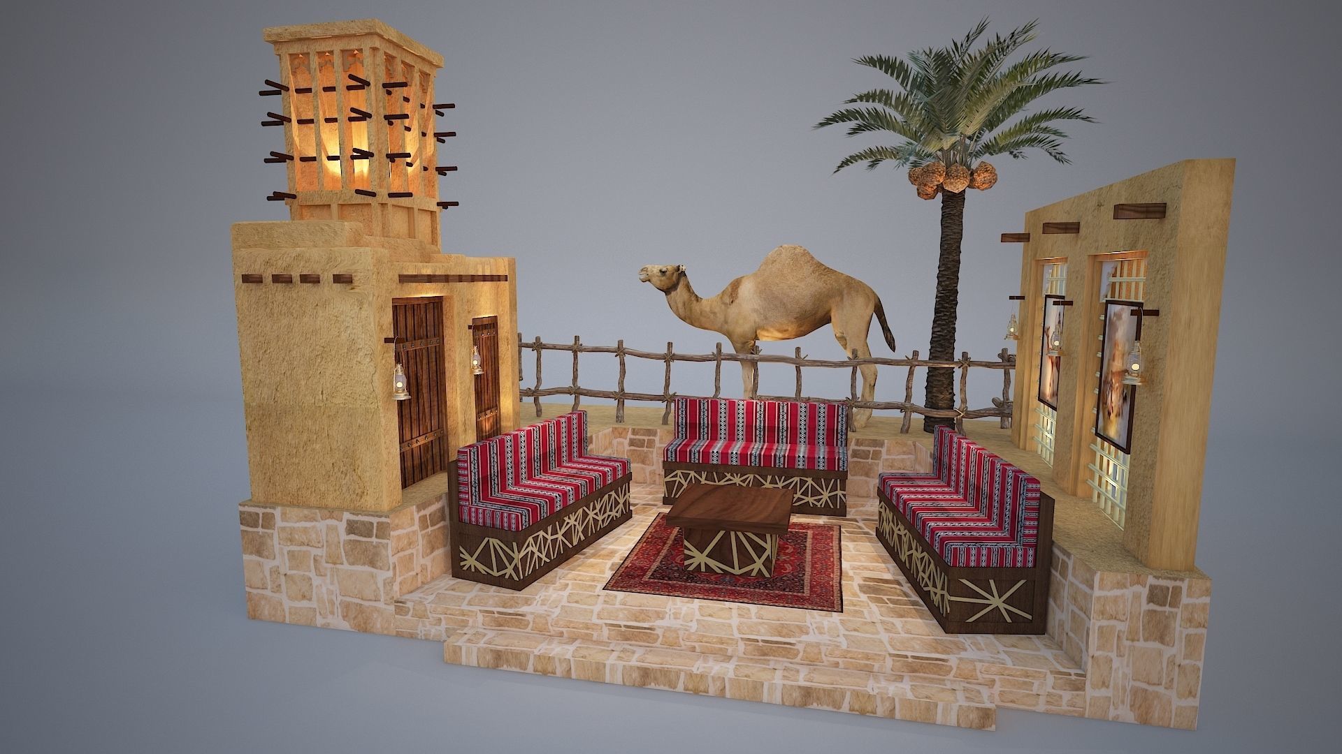Traditional Arabic seating 3D model CGTrader