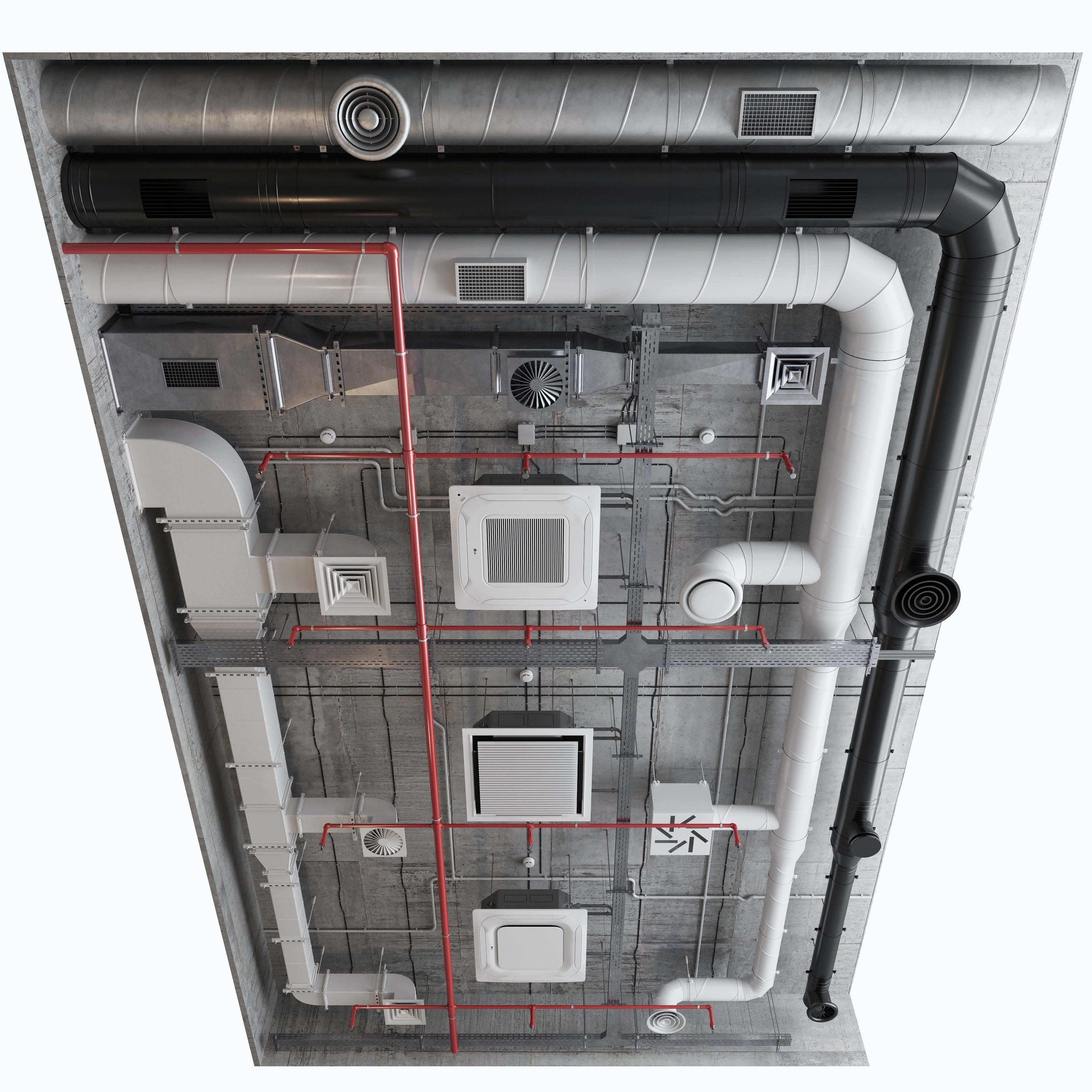 Ventilation system set 01 3D model