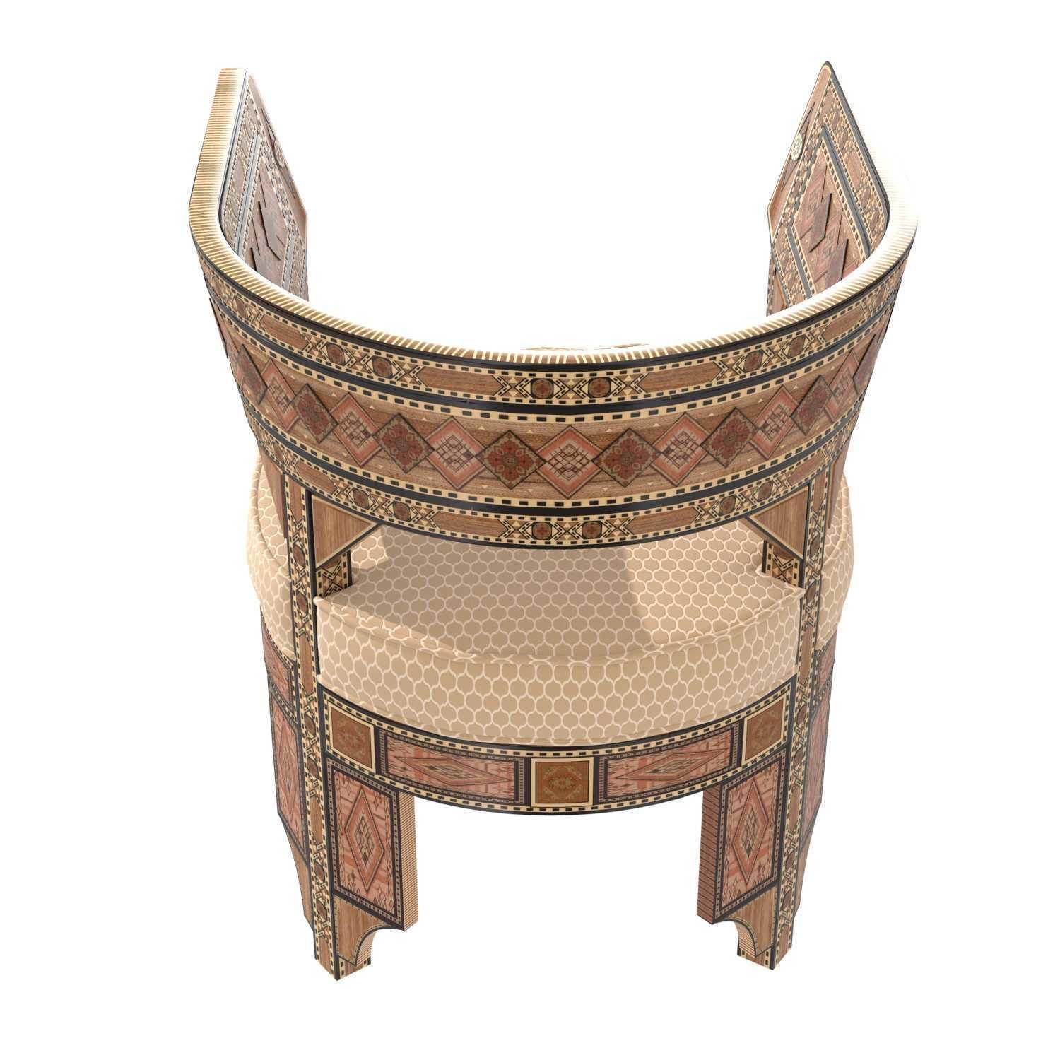 Arabic Style armchair 3D model CGTrader