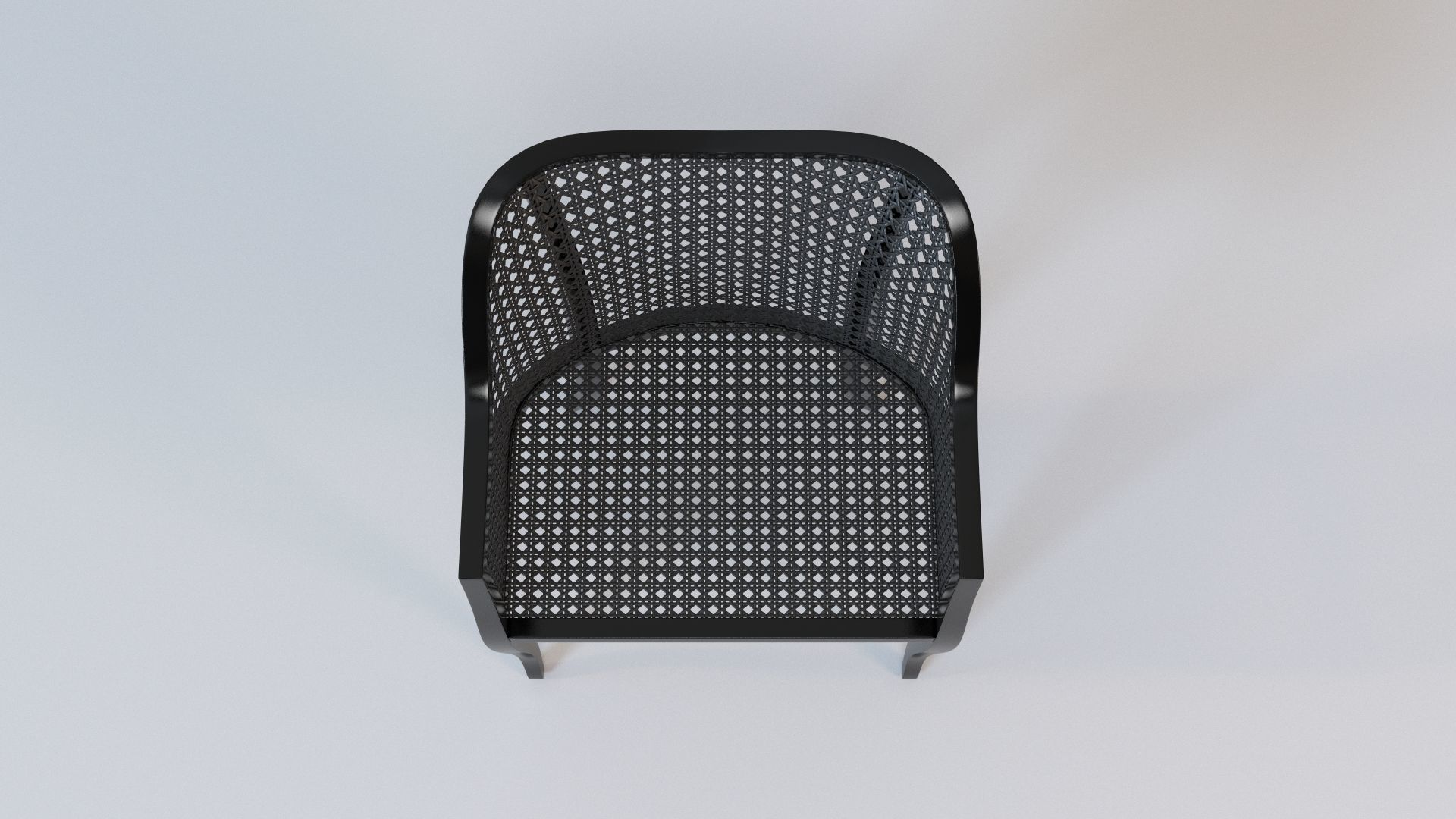 Tayabas Black Cane Side Chair 3D model CGTrader