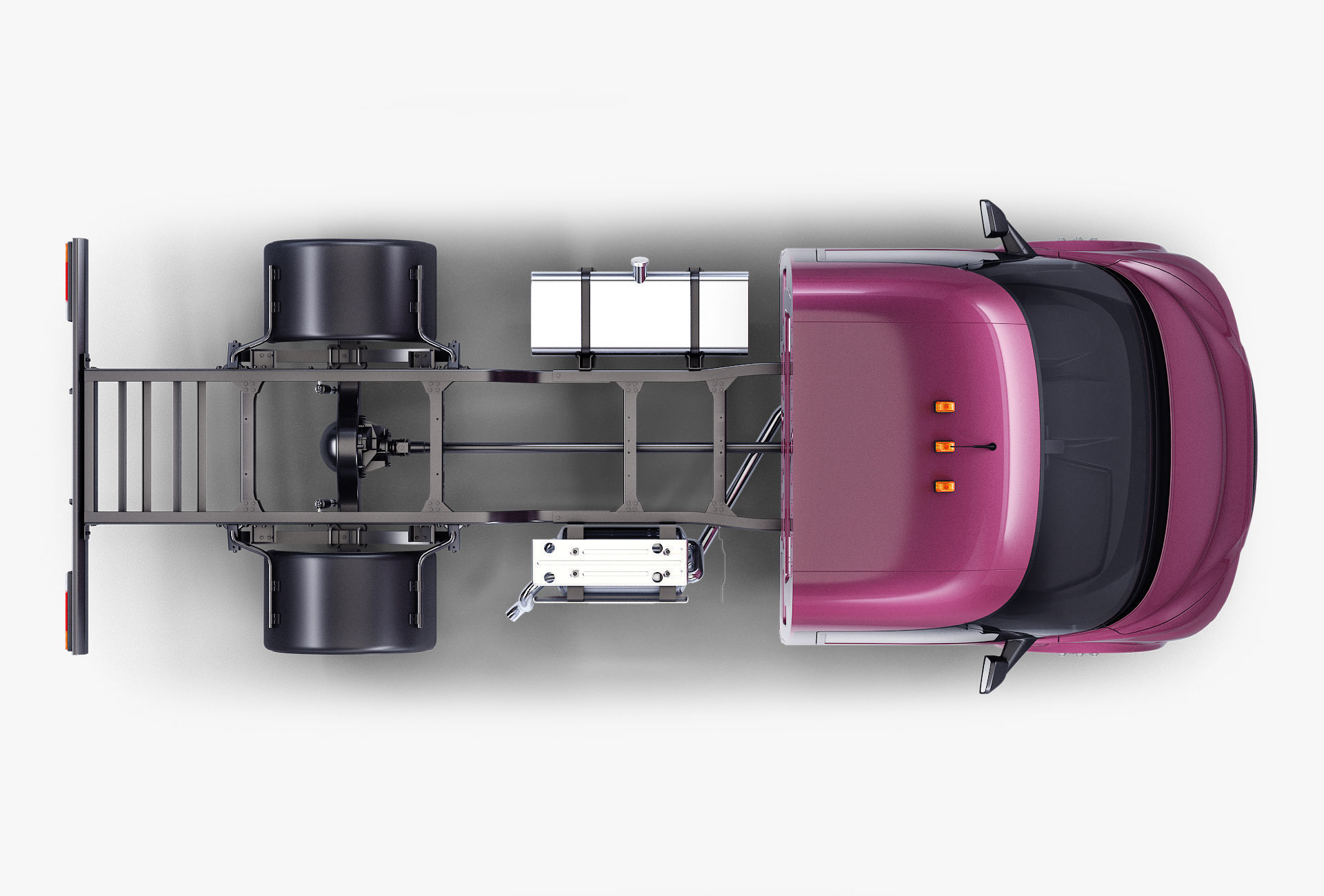 Generic Truck Chassis Frame v 1 3D model | CGTrader