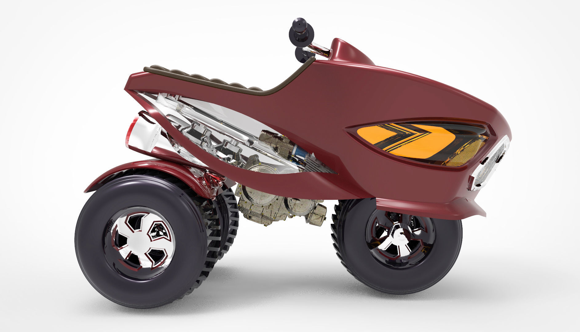 Motor Concept Car 3D model CGTrader