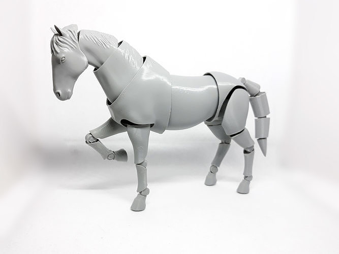 Horse action figure 3D model 3D printable CGTrader