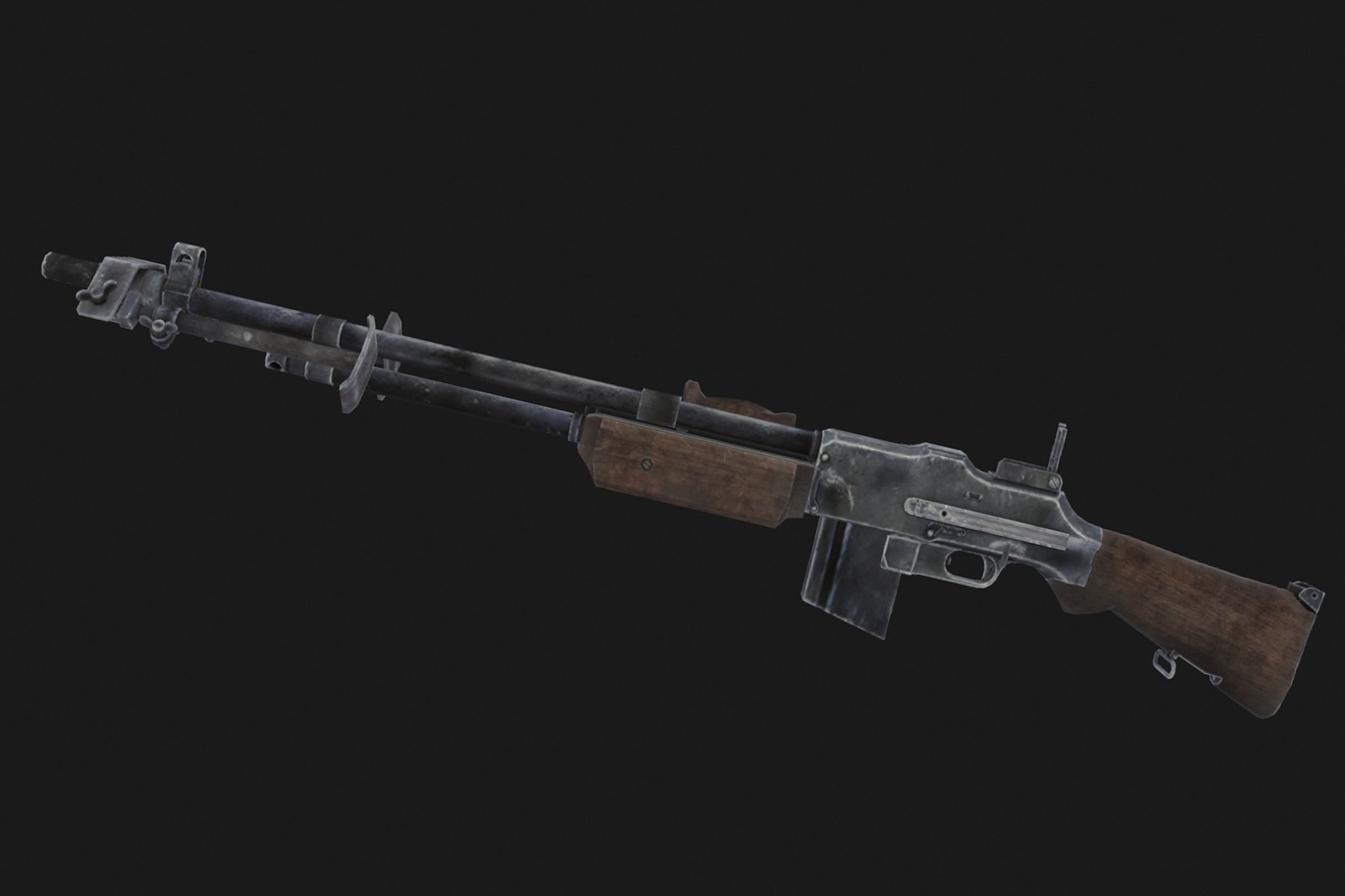 Browning M1918 Low-poly 3D model
