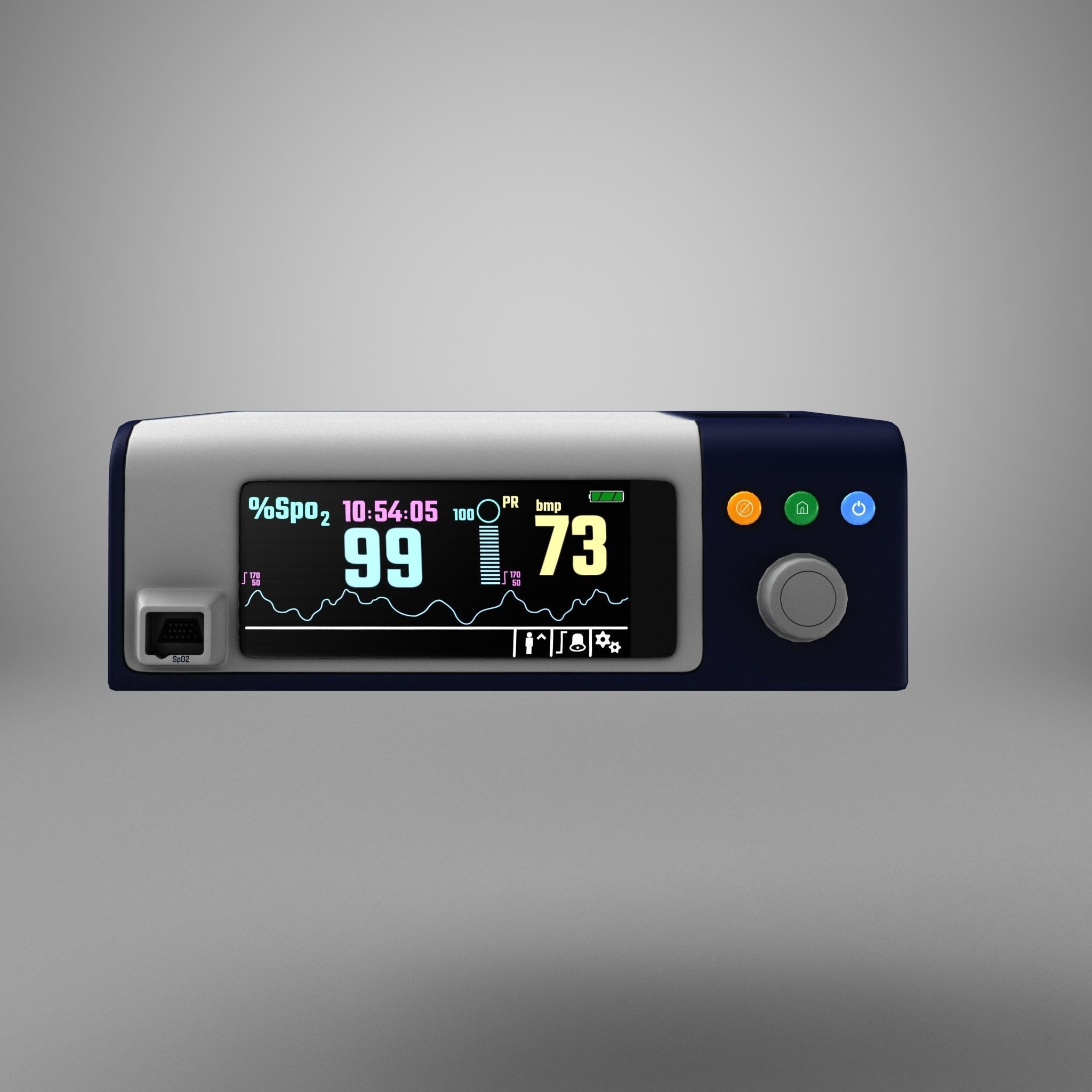 3D model Pulse Oximeter Covidien Nellcor Bedside Medical Equipment VR / AR / lowpoly CGTrader