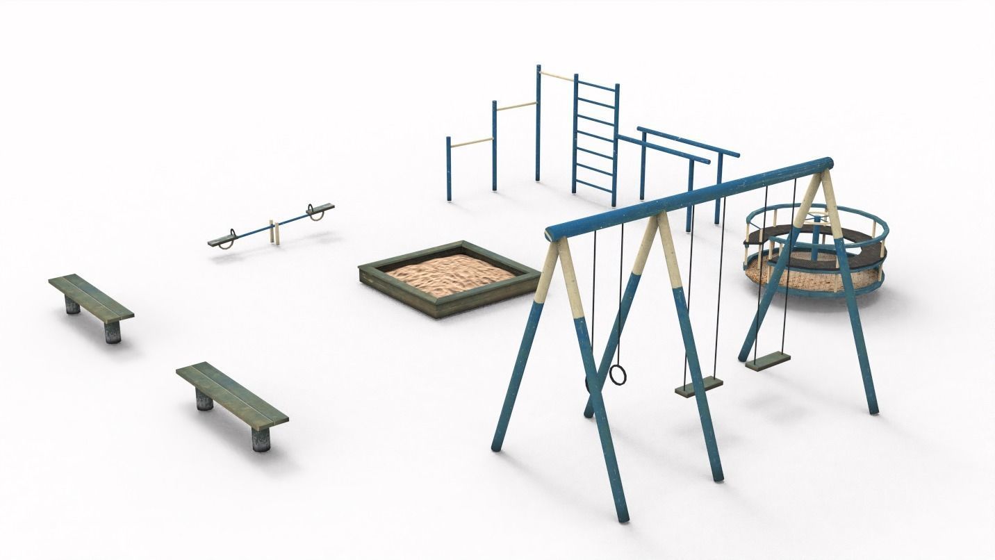 Playground Low-poly 3D model
