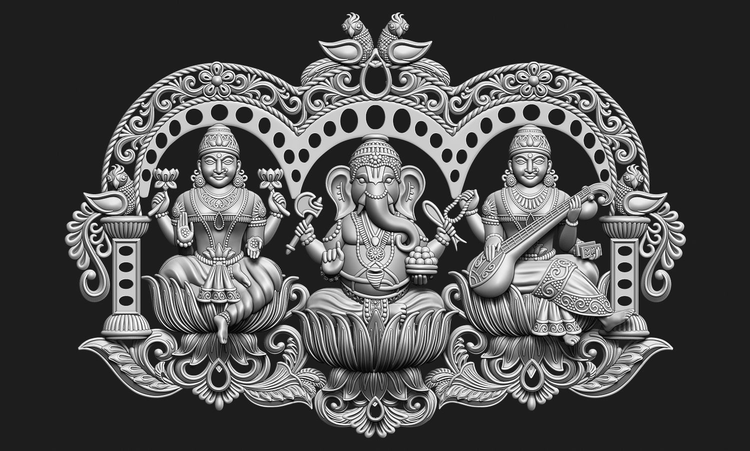 Laxmi Ganesha Saraswati