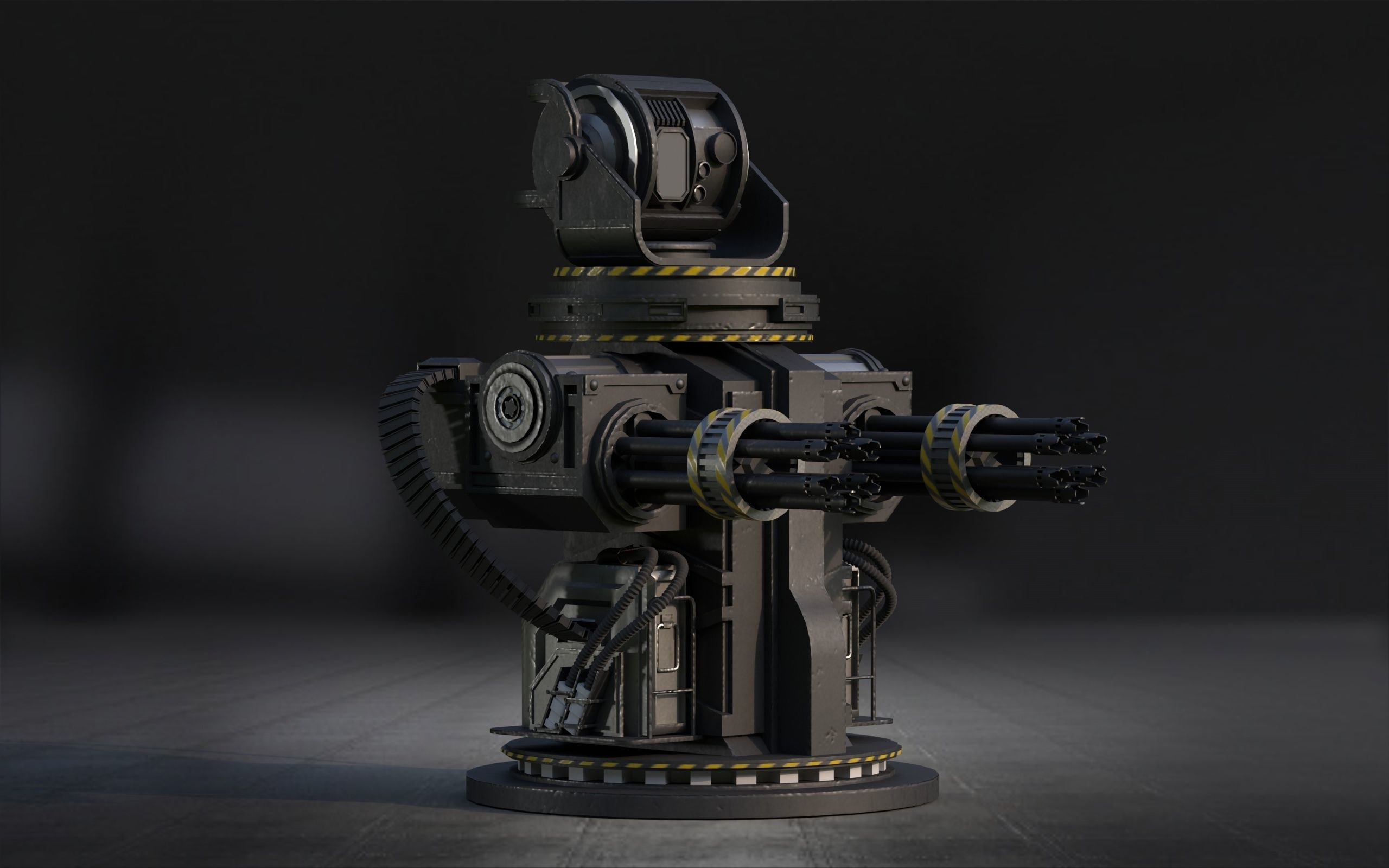3D model Automatic Turret VR / AR / lowpoly CGTrader