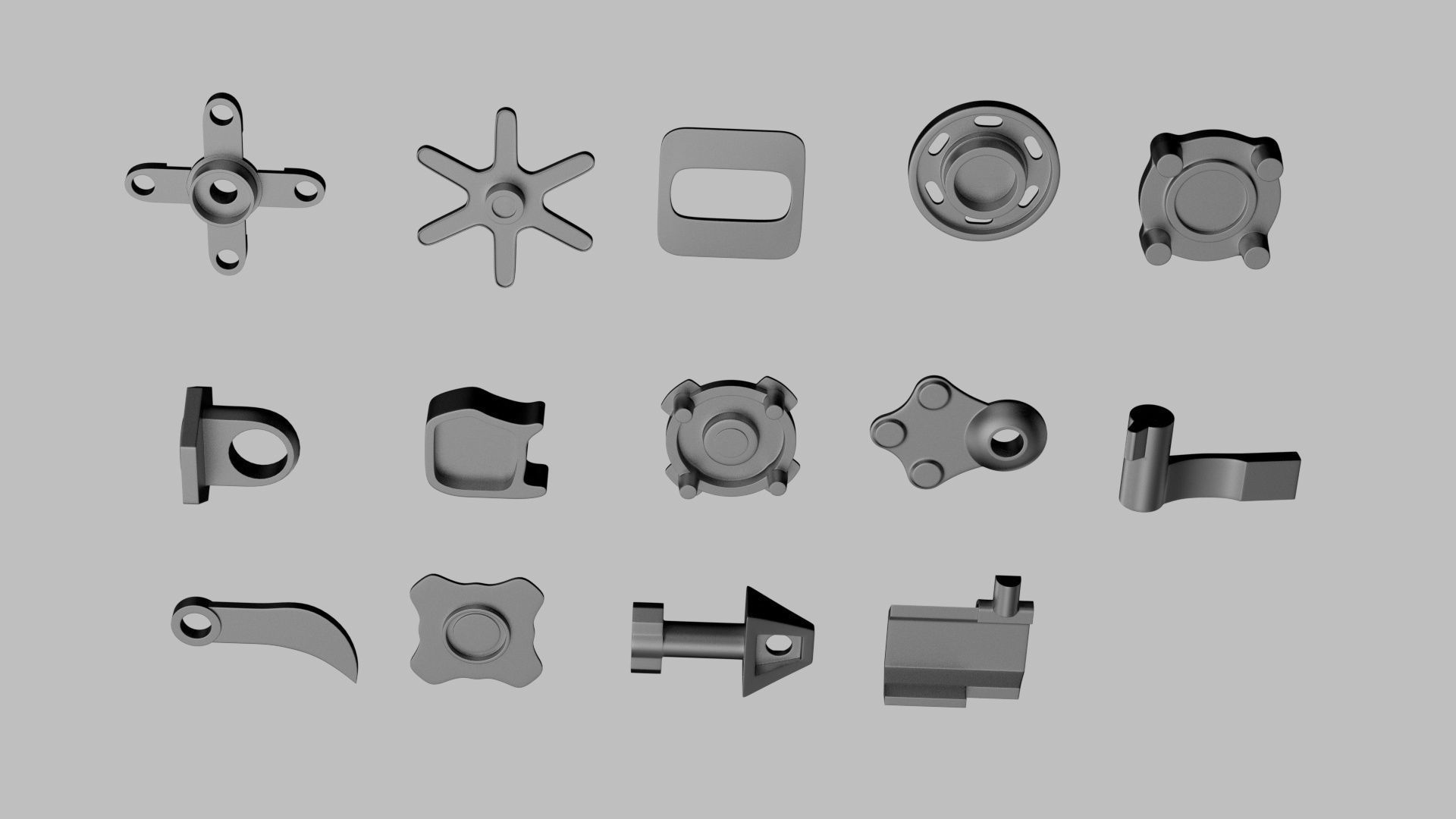 Engineering mechanical hardware parts 3D model CGTrader