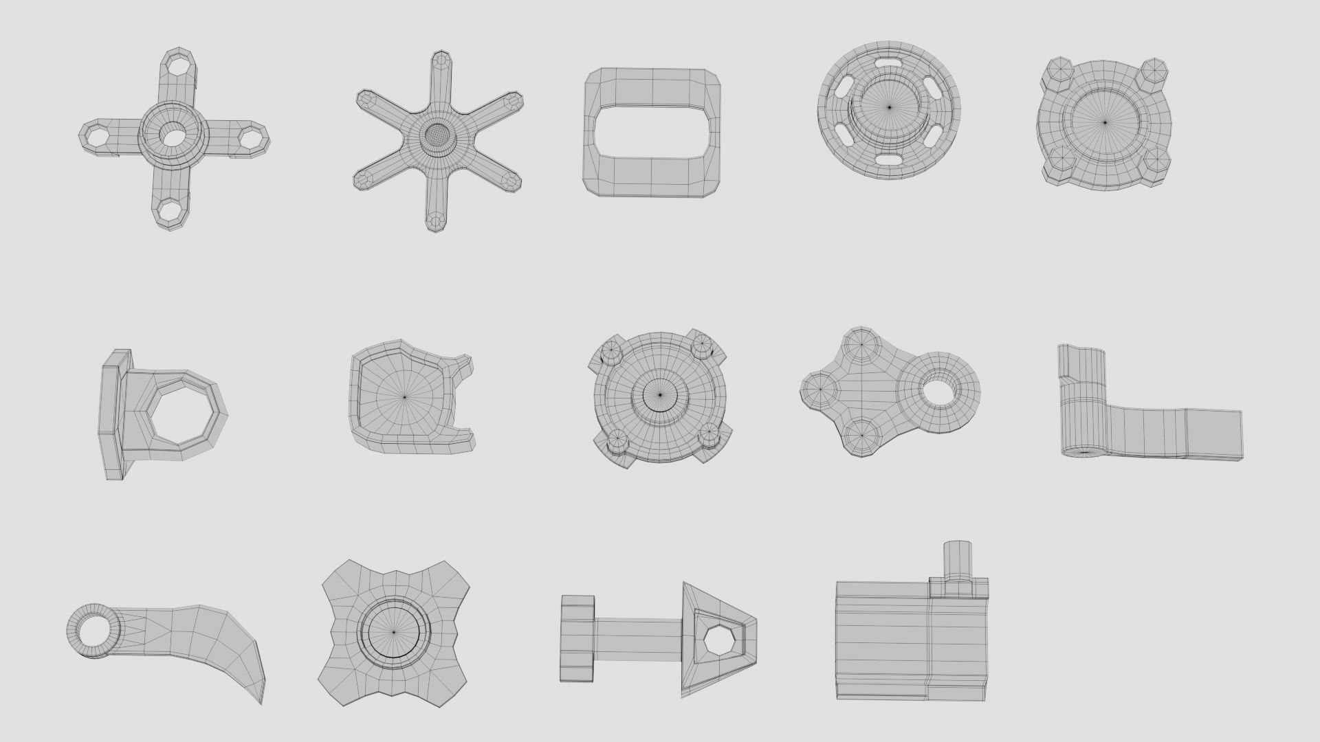 Engineering mechanical hardware parts 3D model CGTrader