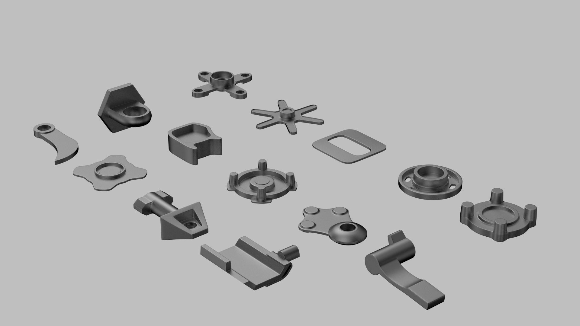 Engineering mechanical hardware parts 3D model CGTrader