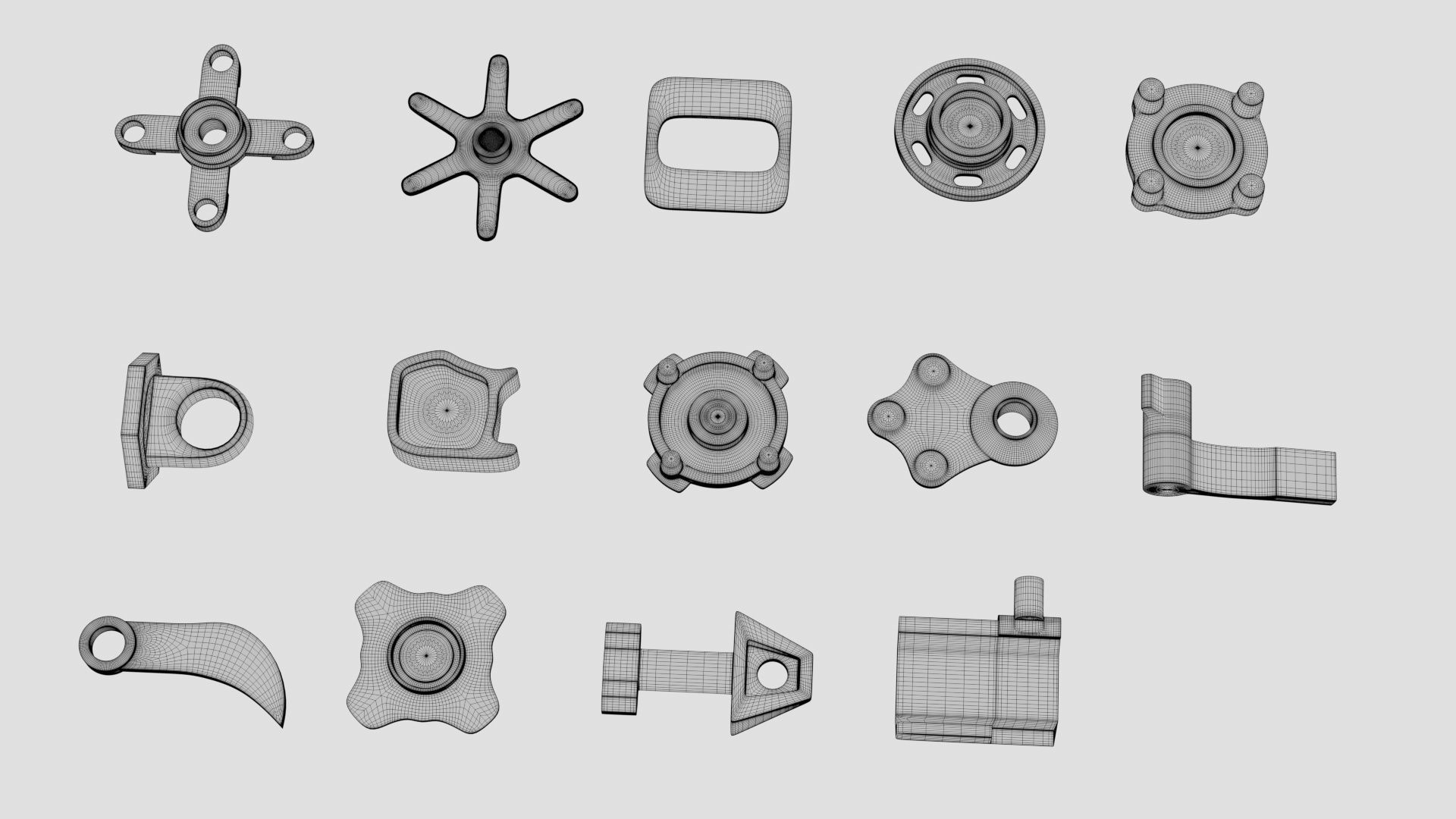 Engineering mechanical hardware parts 3D model CGTrader