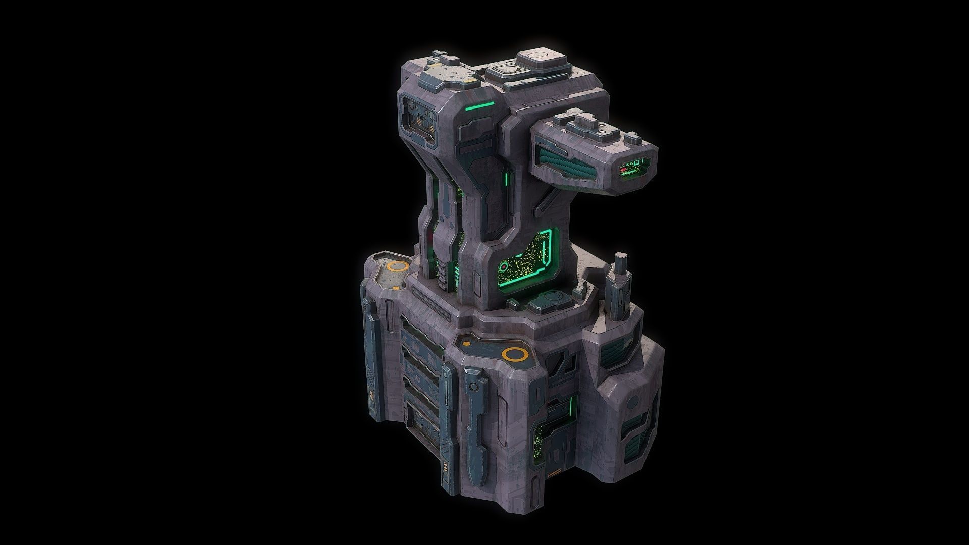 3D model Sci fi base building VR / AR / lowpoly CGTrader