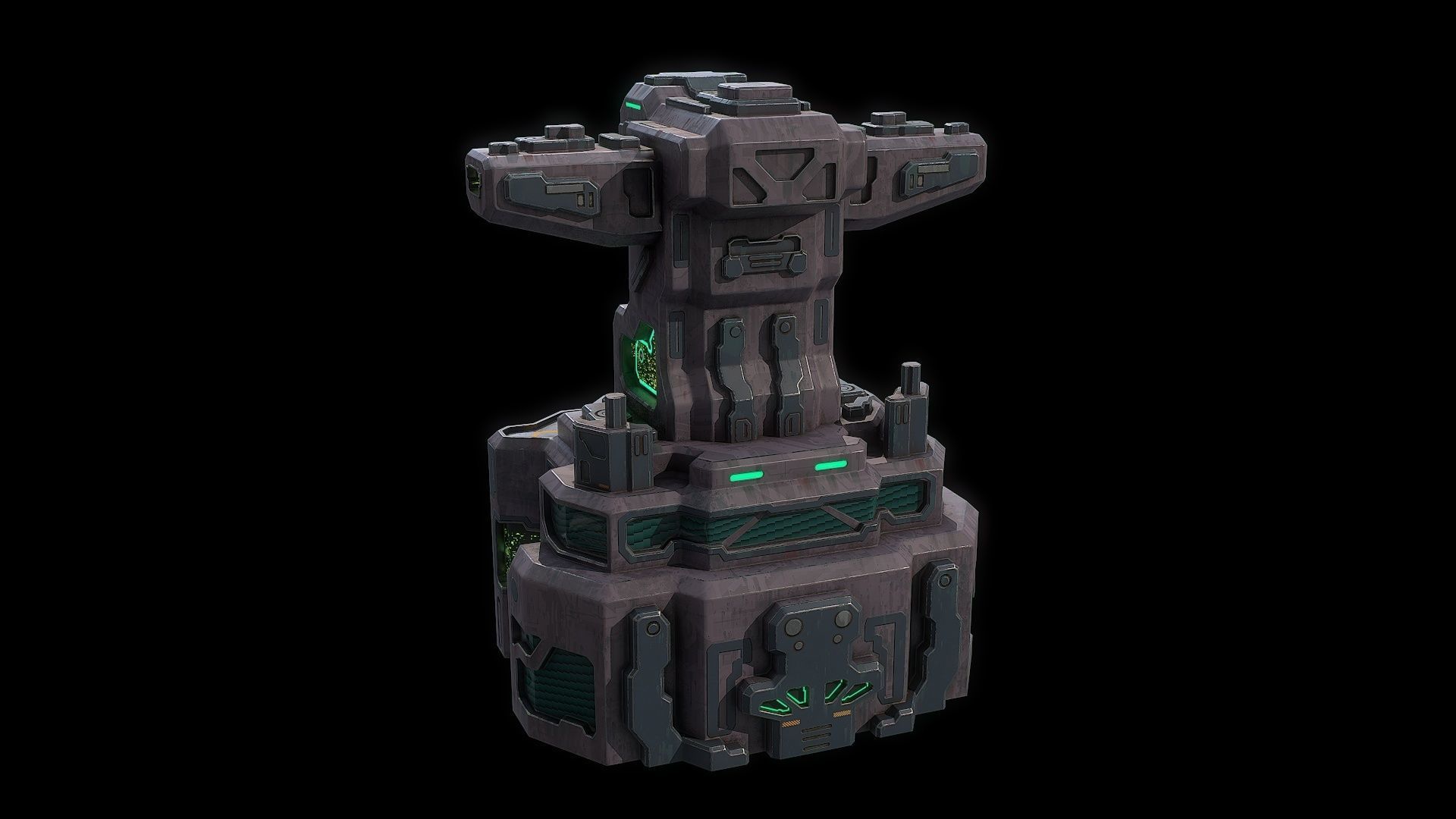 3D model Sci fi base building VR / AR / lowpoly CGTrader