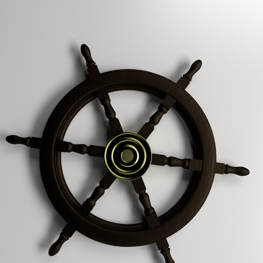Ships Steering Wheel 2 3D model CGTrader