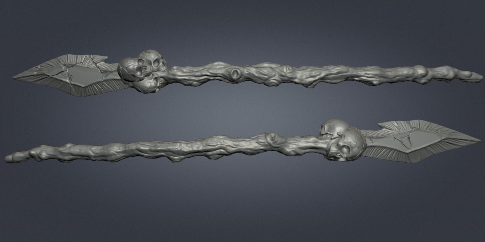 Skull Spear - 3D Model Ready To Print 3D model 3D printable | CGTrader