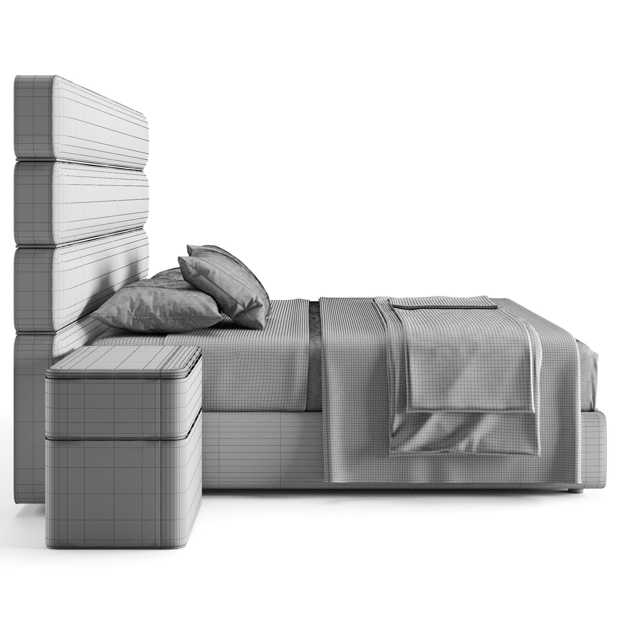 Fendi Casa Lambert Bed 3D model CGTrader