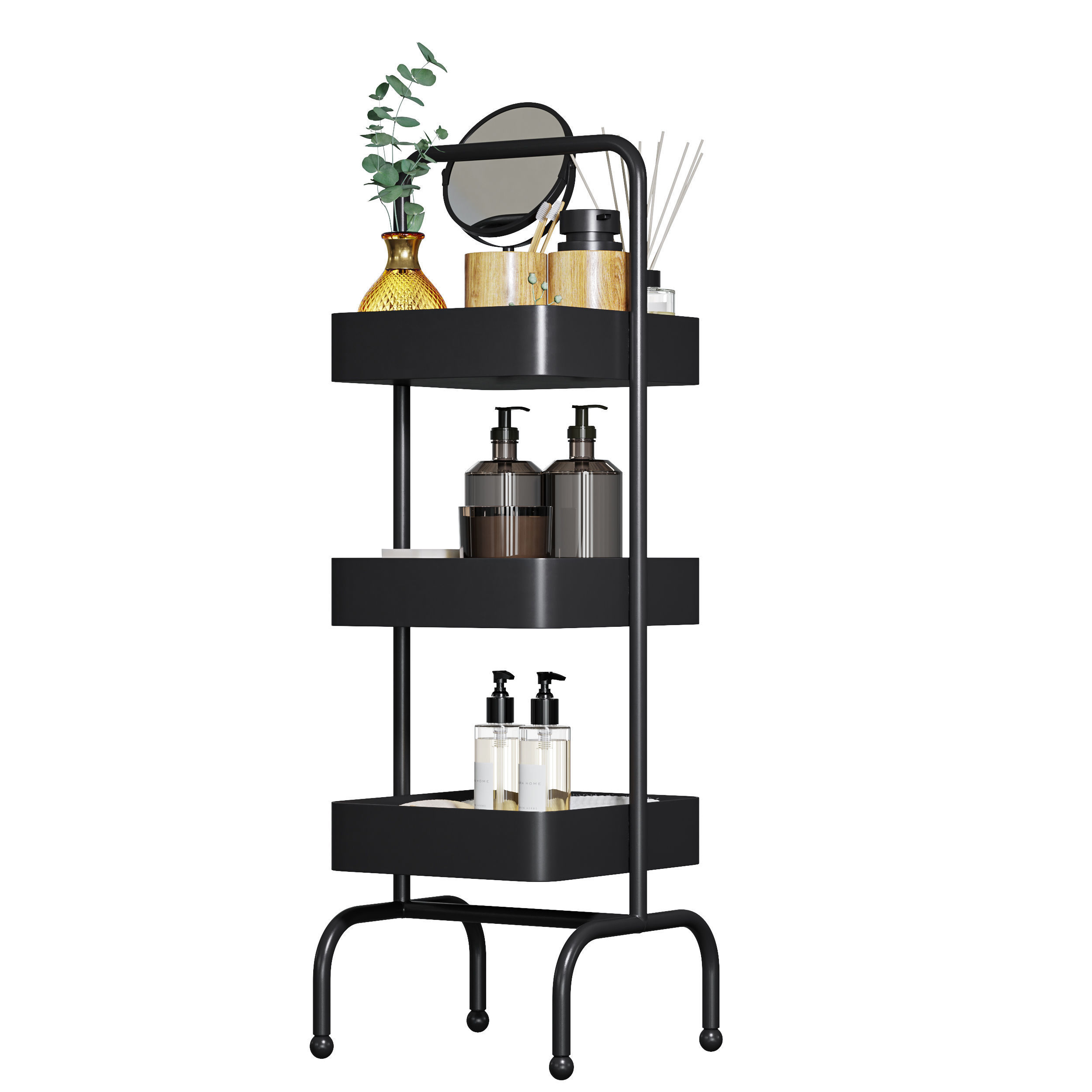 Zara Home Metal and wood shelf 3D model CGTrader