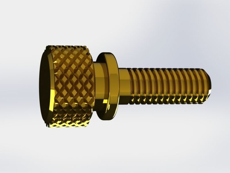 Thumb Screw with Knurled Head 3D model CGTrader