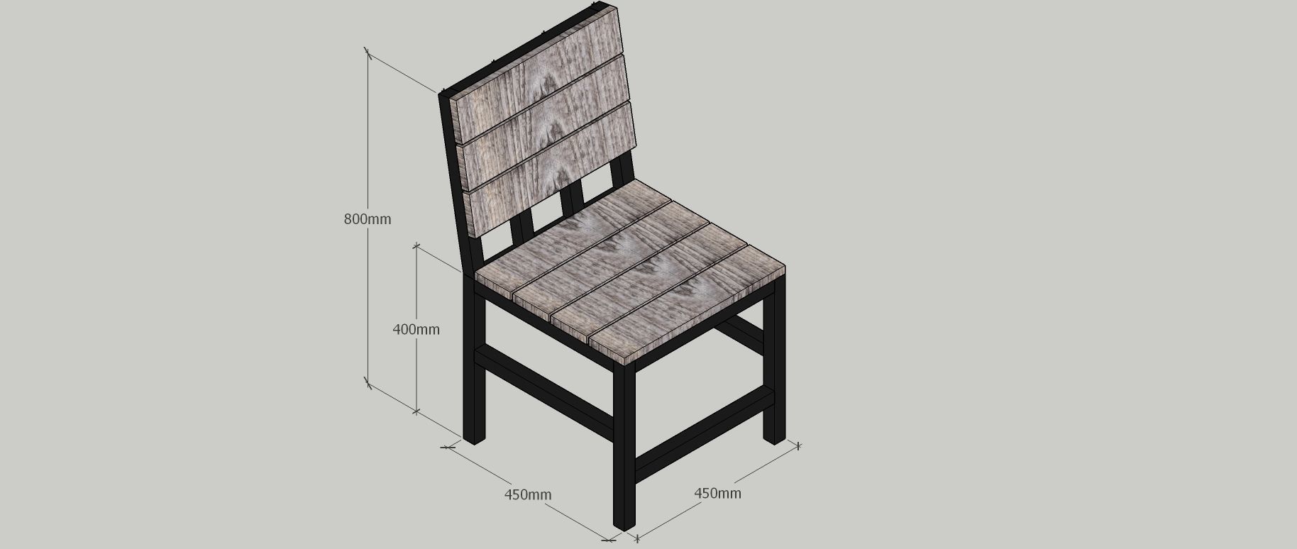 Pine steel Chair 3D model 3D model CGTrader