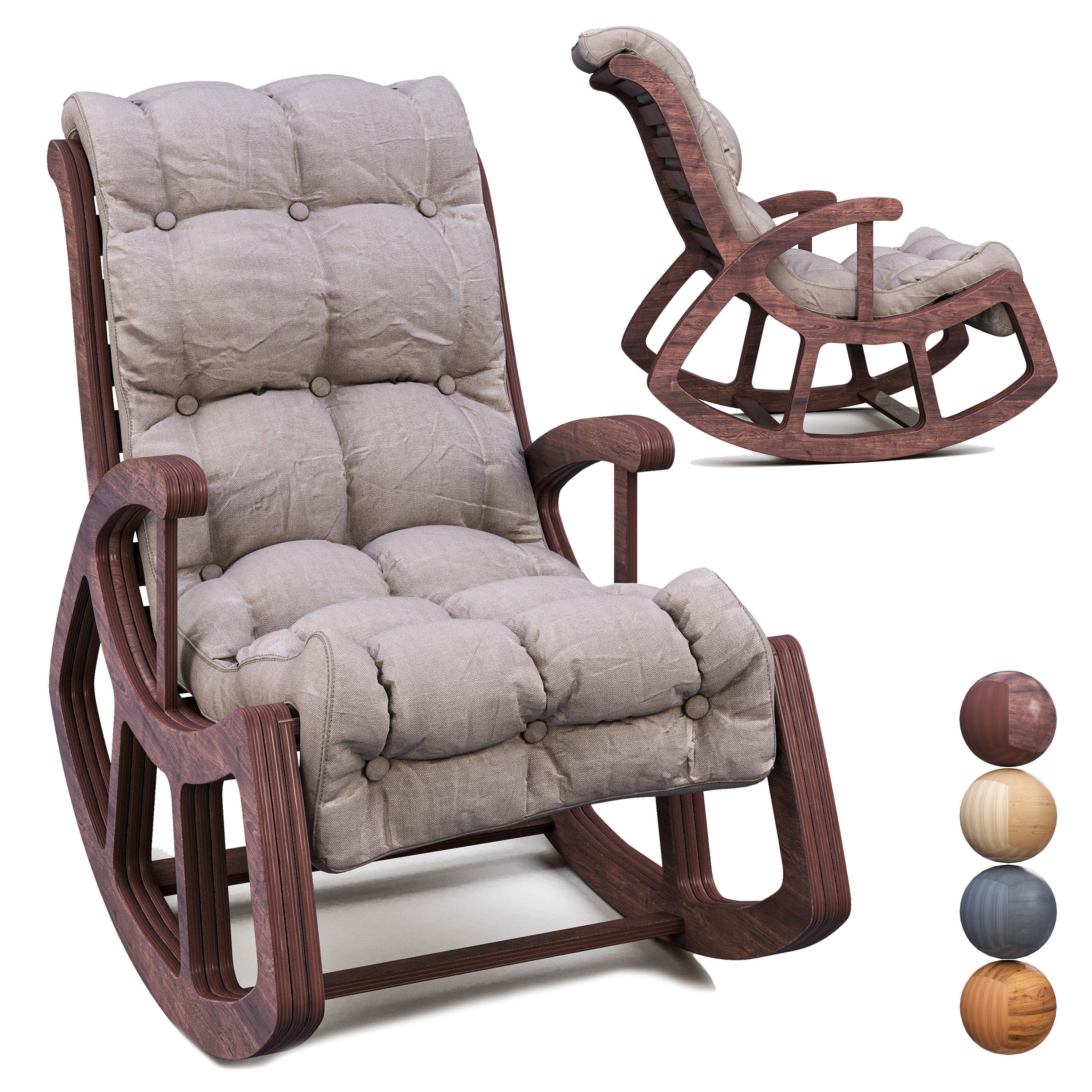165 Viking rocking chair 3D model CGTrader