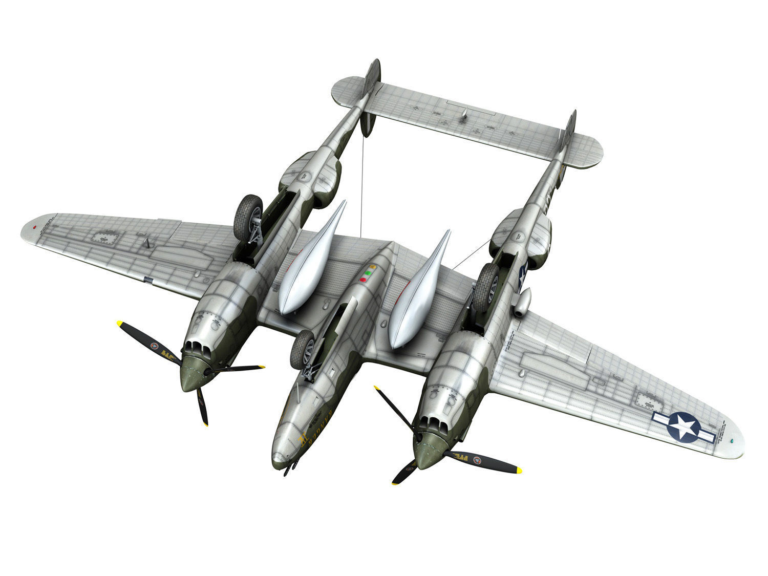 Lockheed P-38 Lightning - Texas Ranger IV 3D model | CGTrader
