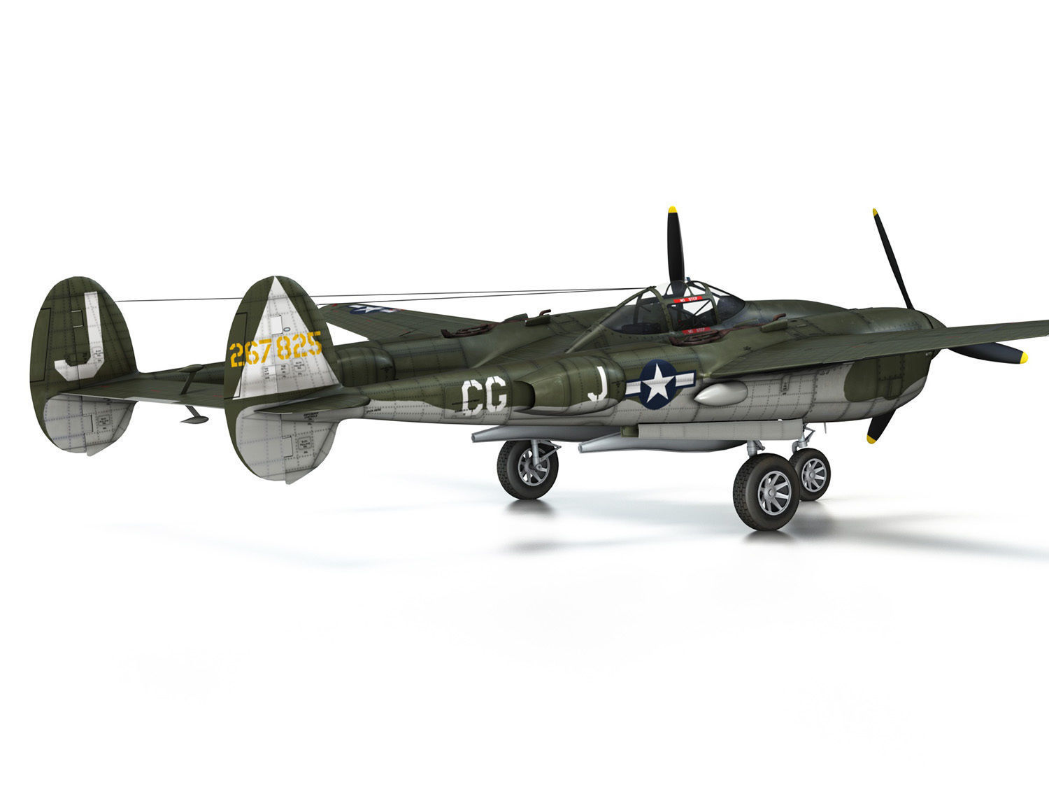 Lockheed P-38 Lightning - Texas Ranger IV 3D model | CGTrader