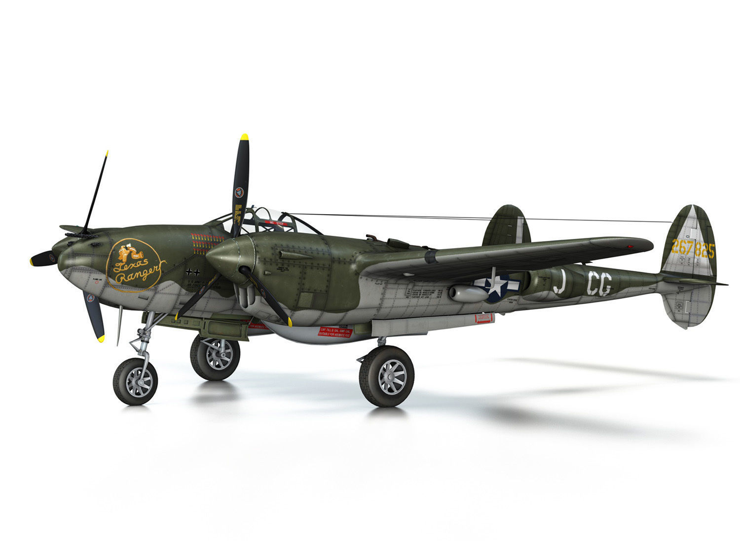 Lockheed P-38 Lightning - Texas Ranger IV 3D model | CGTrader