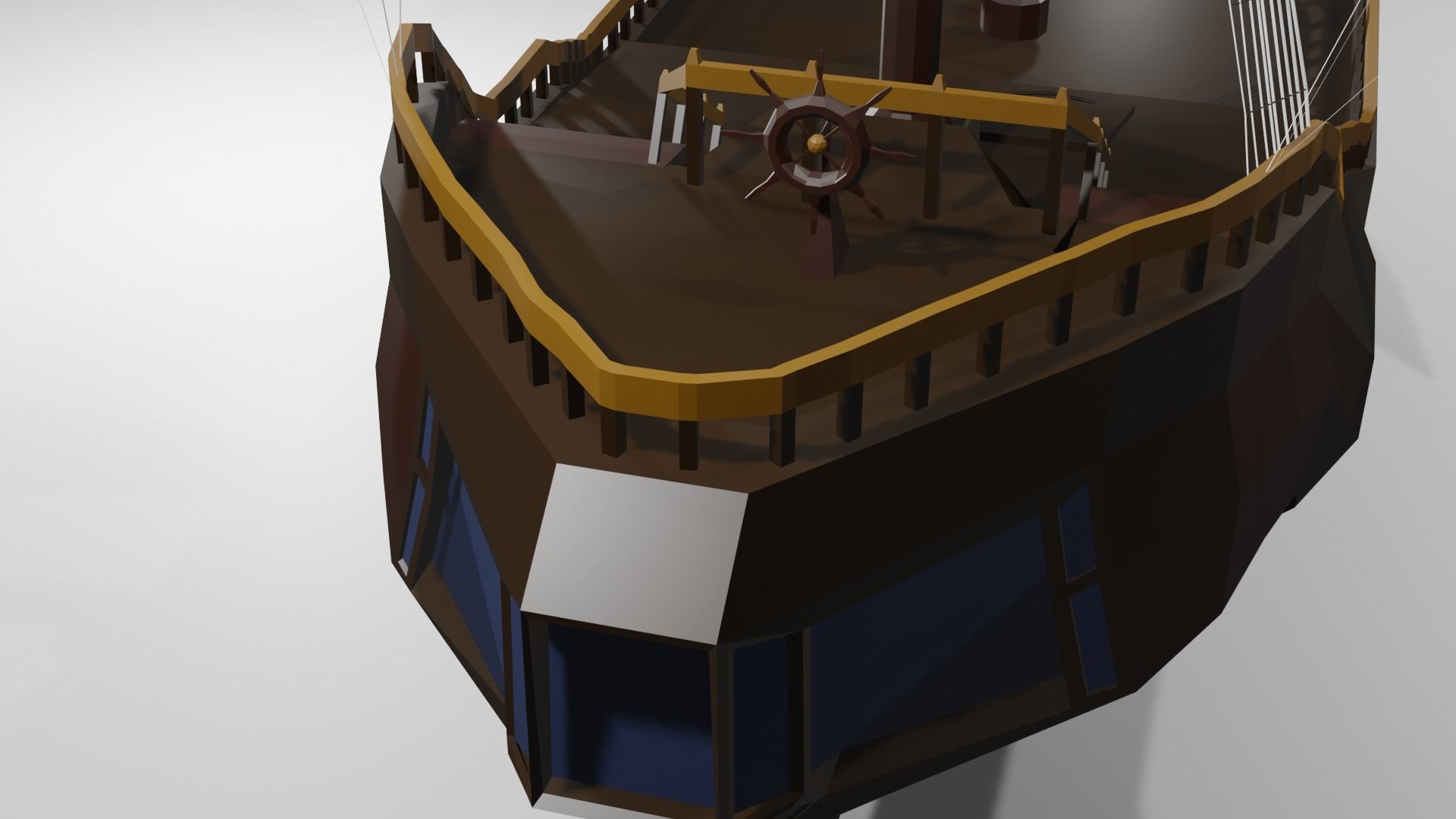 Low poly pirate ship free VR / AR / low-poly 3D model | CGTrader