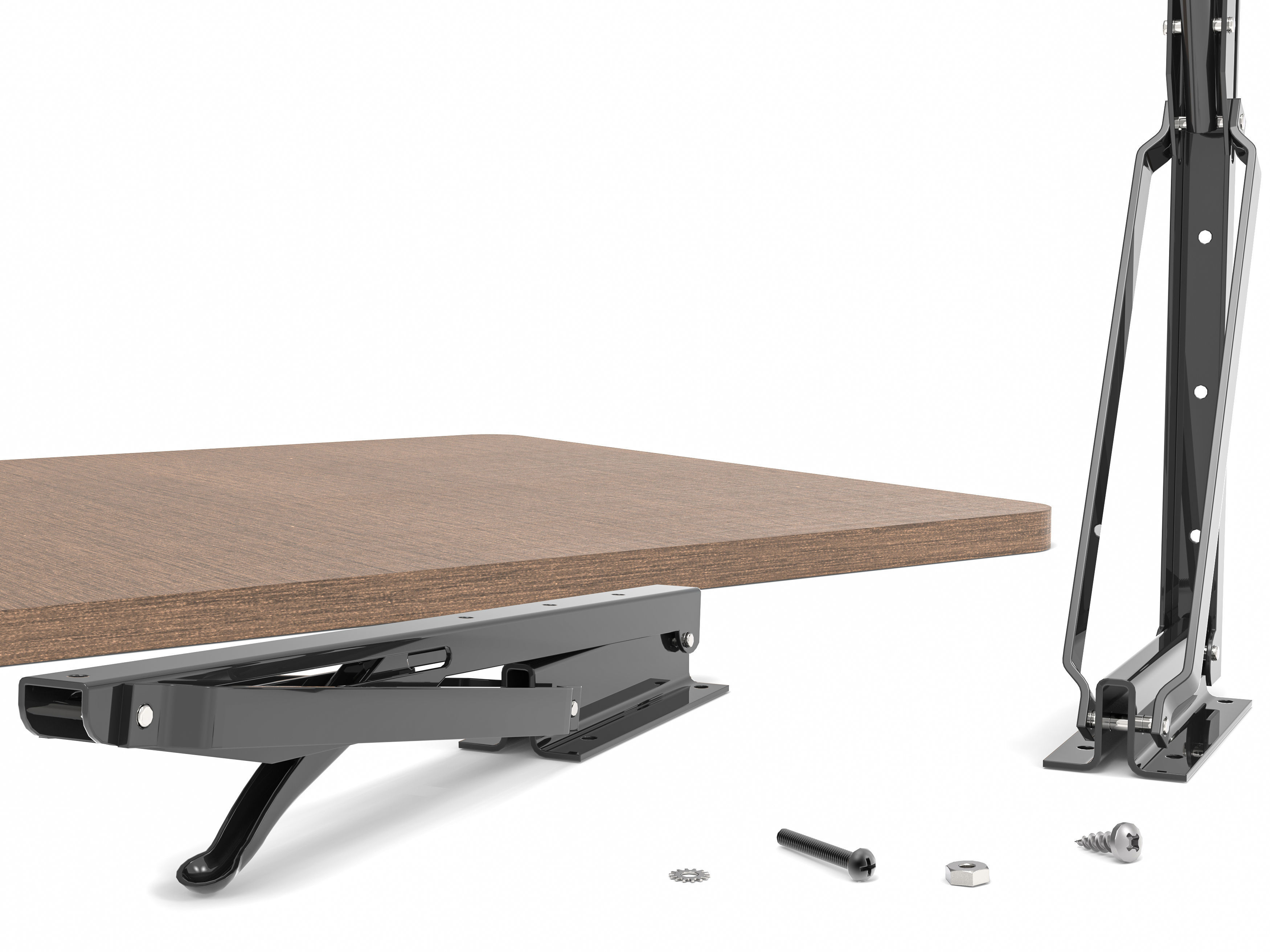 Folding Shelf Bracket Kit 3D model CGTrader