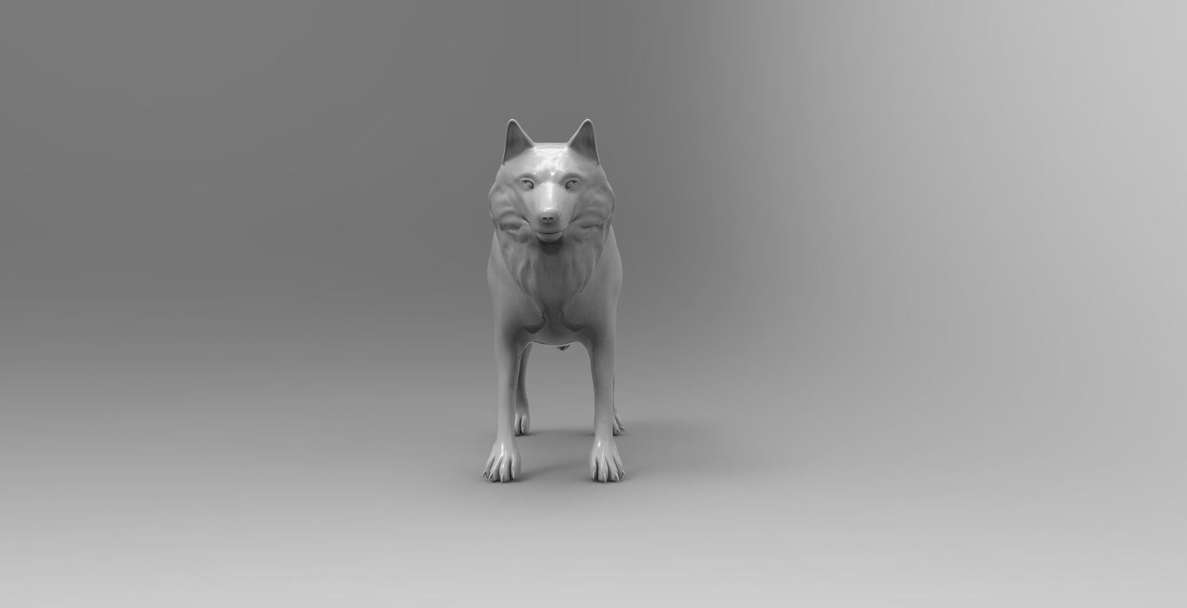 Snow Wolf 3D model 3D printable CGTrader