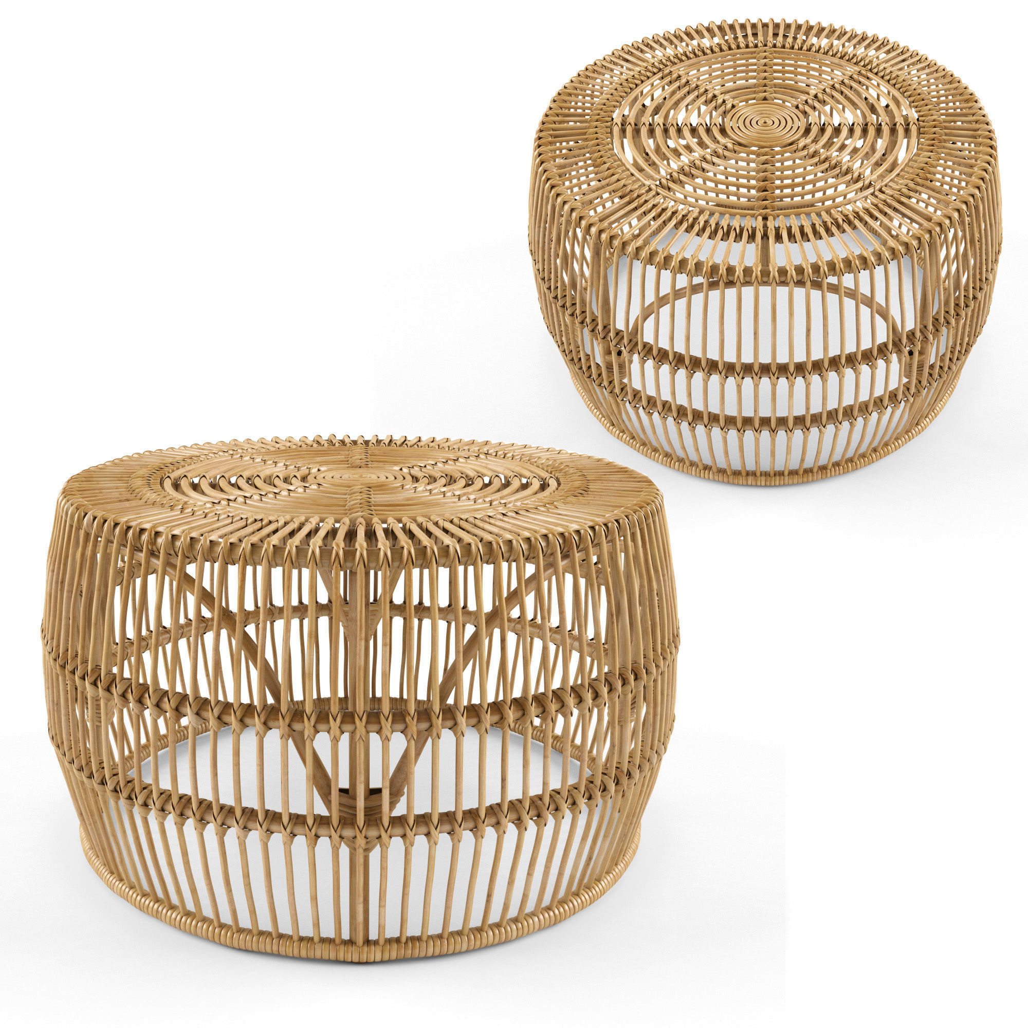 Pyronia Rattan Cage Coffee Table 3D model