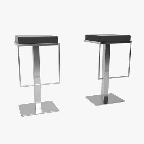 3D model 3D Bar Stool PBR for Cinema4D Blender High and Low Poly VR