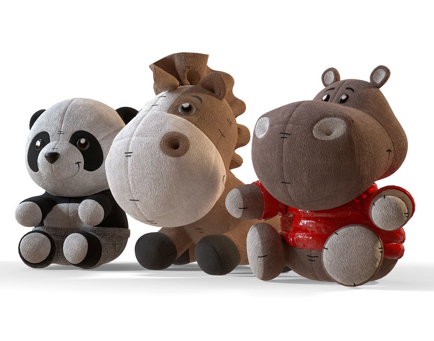 3D Set of soft toys CGTrader
