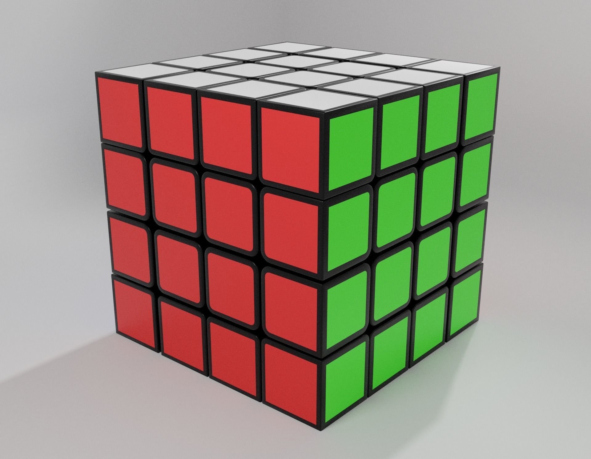 Rubiks cube 4 by 4 free 3D model | CGTrader