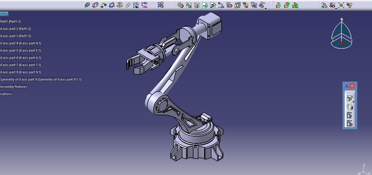 6 axis robot using catia 3D CGTrader