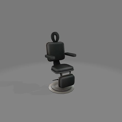 Tattoo Chair - dark Grey Low-poly 3D model